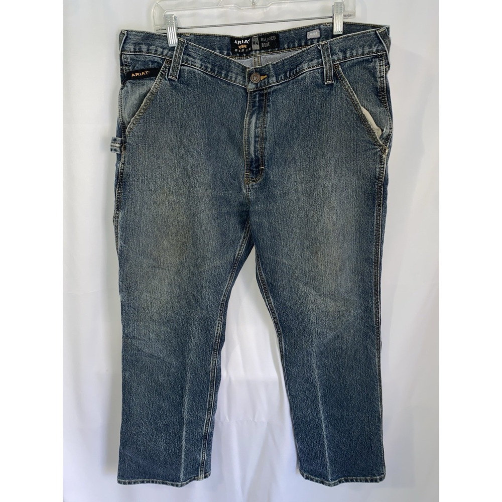 Ariat Jeans Rebar M4 Relaxed Boot Cut Size 38x30 Carpenter‎ Phantom Workhorse